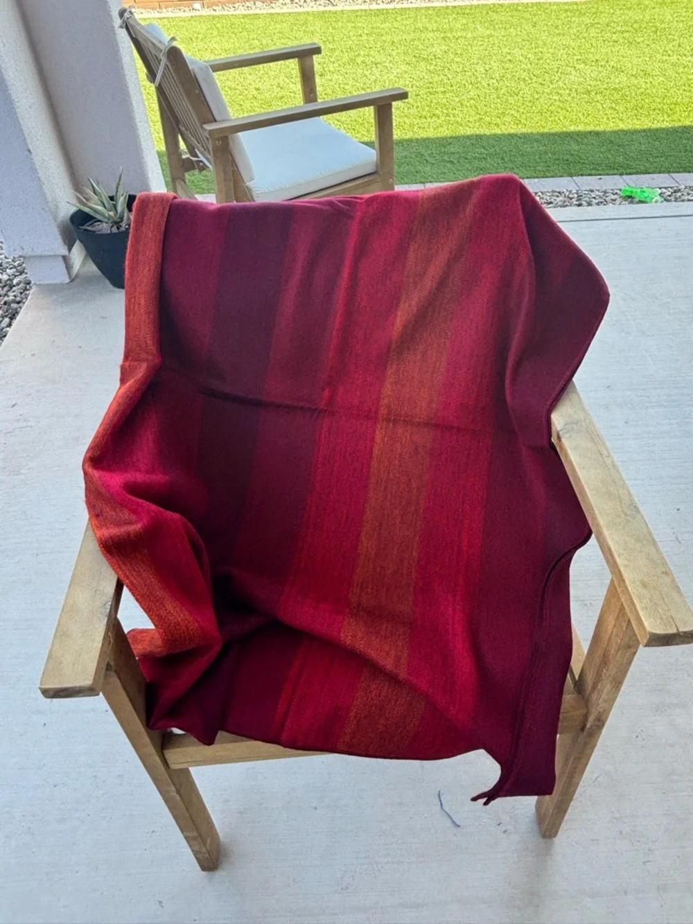 New - Alpaca Gradient Red & Orange Cozy Throw